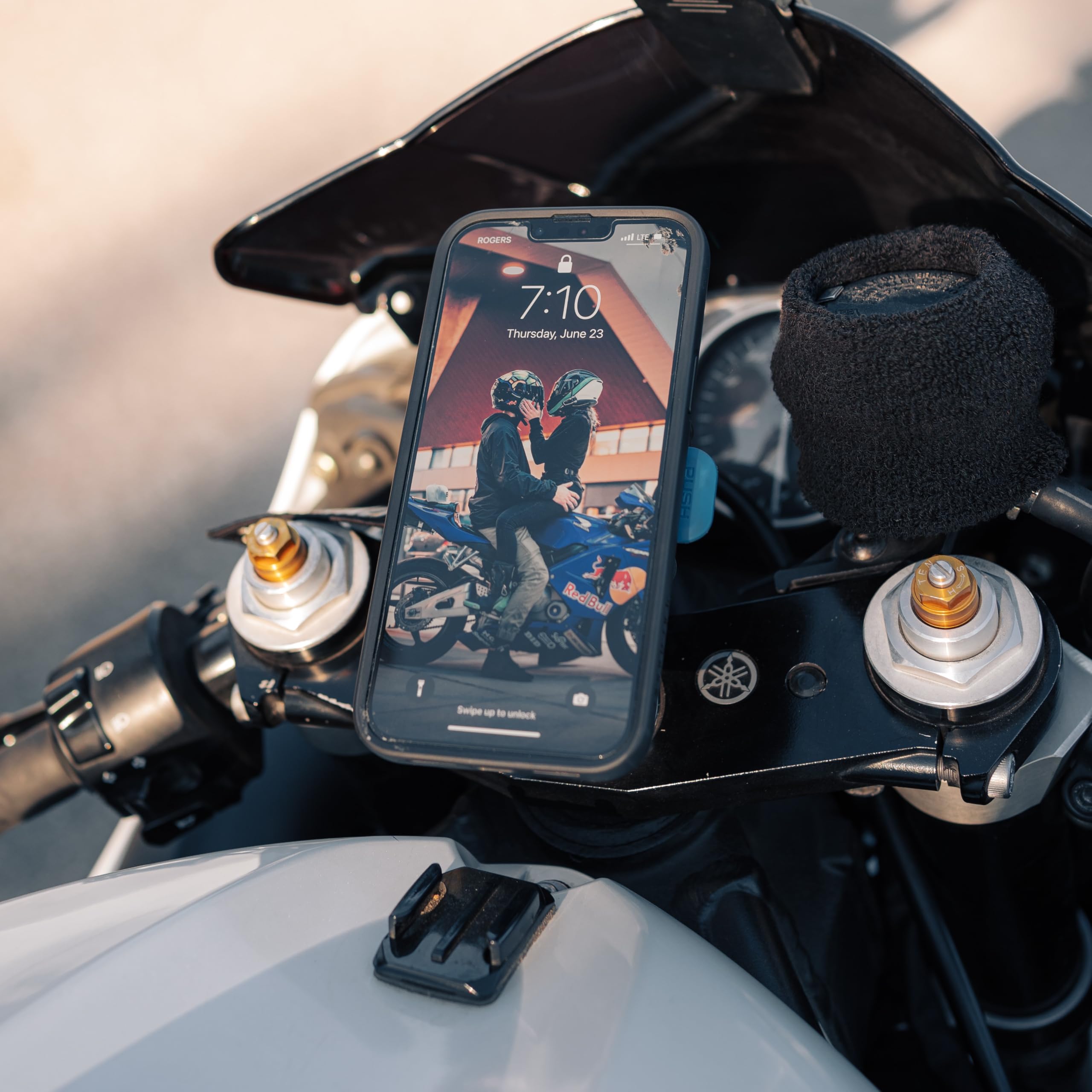 Quad Lock Fork Stem Motorcycle Phone Mount (V2) with MAG Phone Case and Vibration Dampener for iPhone 13 - Image 5