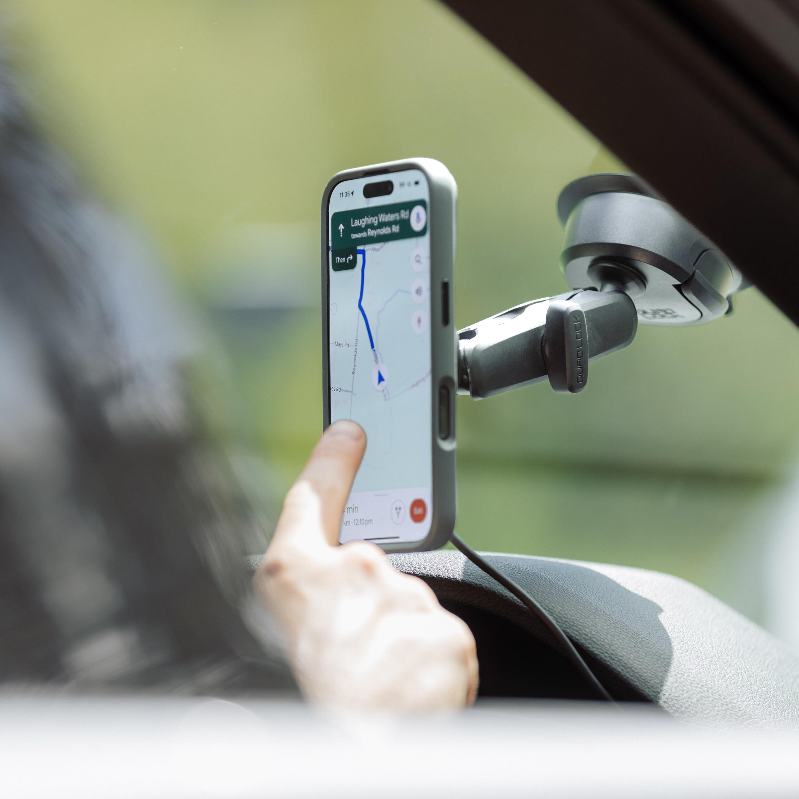Quad Lock Heavy Duty Suction Car Phone Mount with MAG Phone Case and MAG Wireless Charging Head for iPhone 17 - Image 7