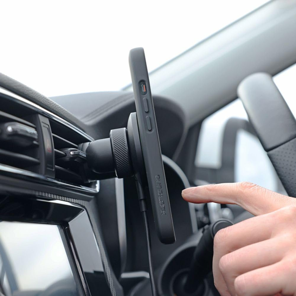 Quad Lock Vent Car Phone Holder Kit with MAG Wireless Charging Head V2 and MAG Phone Case for iPhone 16 Pro Max - Image 4