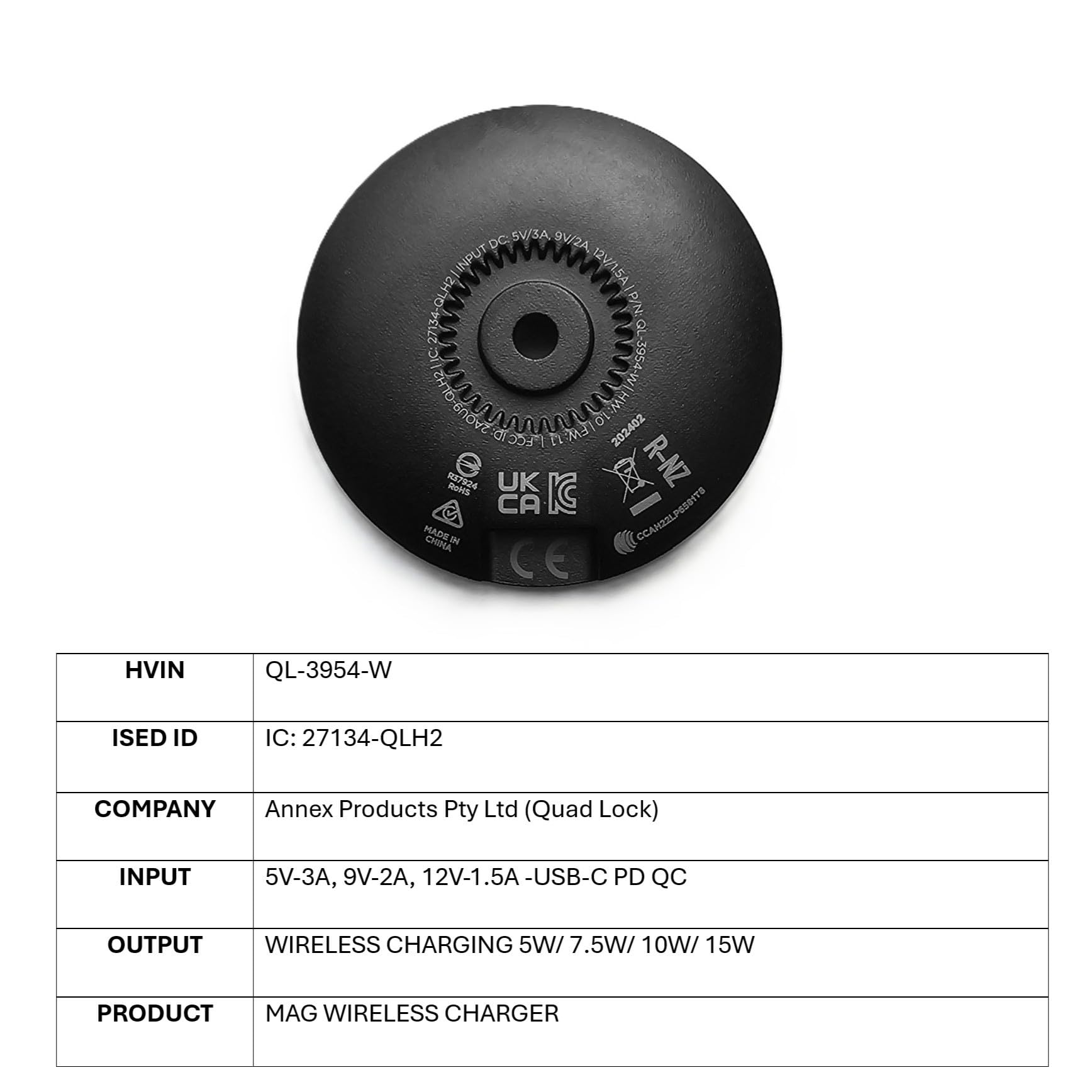 Quad Lock Heavy Duty Suction Car Phone Mount with MAG Phone Case and MAG Wireless Charging Head for iPhone 17 - Image 9